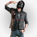 Watch-Dogs-2-Studded-Wrench-Black-leather-Jacket-4