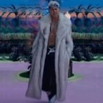 Barbie Ryan Gosling 2023 White Ken Faux Fur Coat Front Side