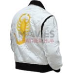 Ryan Gosling White Satin Scorpion Jacket for men back