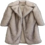 fur coat white long coat