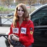 Lana del Rey Ferrari Women's Red and Black Jacket on sale