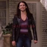 Gilmore Girls Lorelai Gilmore Black Leather Blazer WInter Sale