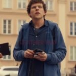 Jesse Eisenberg A Real Pain Blue Hooded Jacket ON SALE