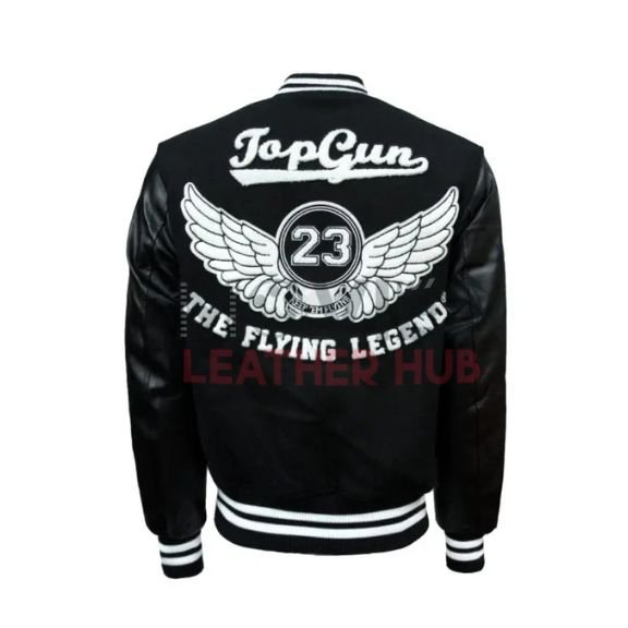 Back-Top-Gun-Mens-The-Flying-Legend-Varsity-Jacket-Flat-Sale