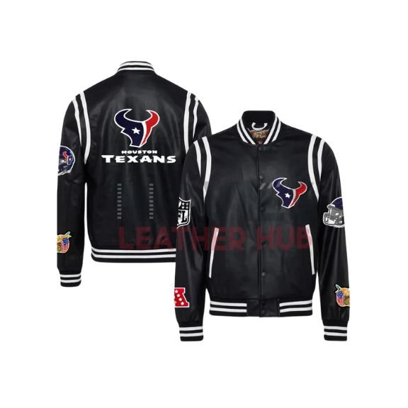 Houston-Texans-X-Jeff-Hamilton-Varsity-Leather-Jacket-ON-Sale