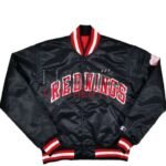 80’s Detroit Red Wings Black Satin Jacket