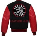 Toronto Raptors NBA Red and Black Varsity Jacket