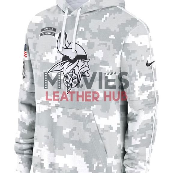 Minnesota Vikings Salute To Service Camo 2024 Hoodie