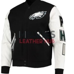 Philadelphia Eagles Pro Standard Logo Varsity Full-zip Jacket | Movies Leather Hub