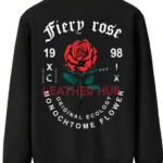 Valentine’s Day Men Romantic Rose and Slogan Print Jacket