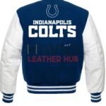 Indianapolis Colts Blue and White Letterman Jacket