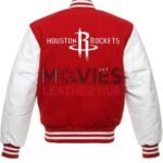 Houston Rockets NBA Varsity Red and White Jacket