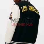 NBA LA Lakers Black and White Varsity Jacket