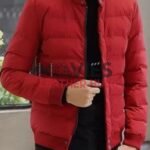 Valentines Special Couple Red Puffer Jacket