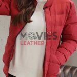 Valentines Special Couple Red Puffer Jacket