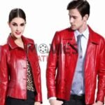 Valentine’s Day Red Couple Leather Jacket