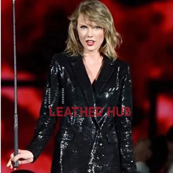 Taylor-Swift-Sequin-Black-Blazer