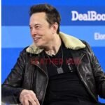 Tesla Elon Musk Black Leather Aviator Jacket- On-sale