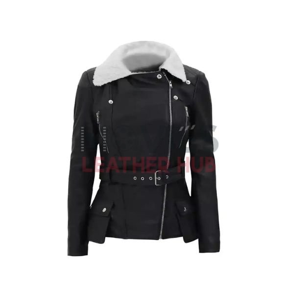 Womens-Fur-Black-Leather-Jacket