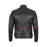 mens black cafe racer leather jacket - movies leathe hub