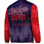 Super Bowl LVIII Purple and Red Varsity Satin Jacket