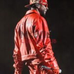 Usher Super Bowl Halftime Show Red Leather Jacket