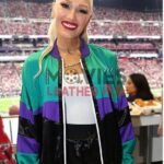 Gwen Stefani Super Bowl LVIII Color Block Jacket