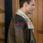 A Christmas to Remember Cameron Mathison Brown Leather Jacket