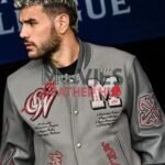 Ac Milan Grey Varsity Jacket