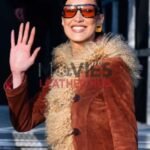 Bella Hadid NYC Shearling Coat