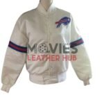 Buffalo Bills Bomber Blue and White Starter Satin Jacket