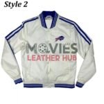 Buffalo Bills Bomber Blue and White Starter Satin Jacket