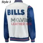 Buffalo Bills Bomber Blue and White Starter Satin Jacket