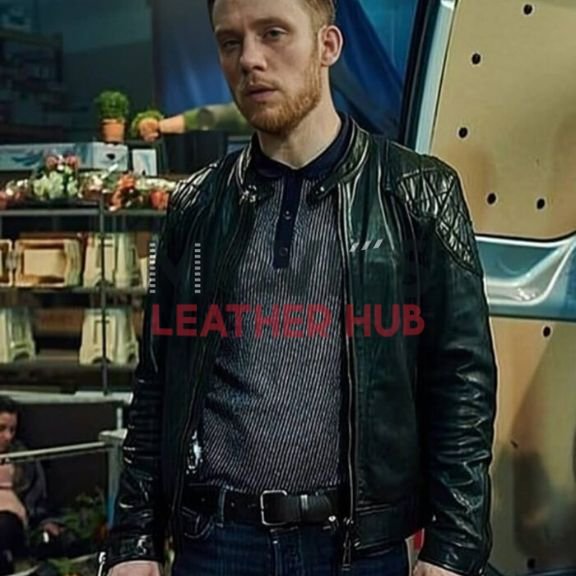 Gangs of London S1 Sean Wallace Black Quilted Leather Jacket