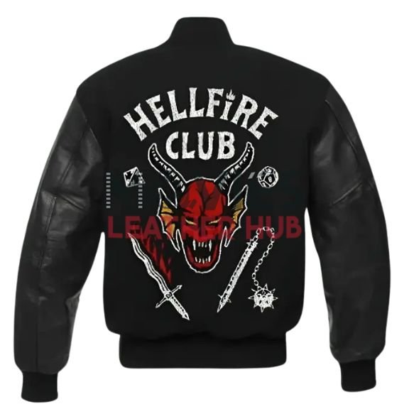 Hellfire Club Black Letterman Jacket