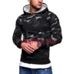 Men’s Military Style Fleece Hooded Camo Sweatshirt