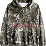 Men’s Oversized Fleece Maple Leaf Graphic Print Pullover Hoodie