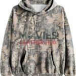 Men’s Oversized Fleece Maple Leaf Graphic Print Pullover Hoodie