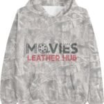 Men’s Oversized Fleece Maple Leaf Graphic Print Pullover Hoodie