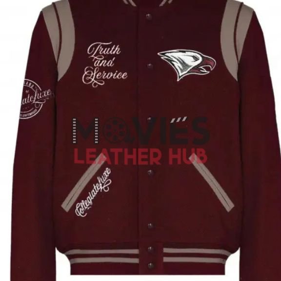 NCCU Maroon Varsity Bomber Jacket