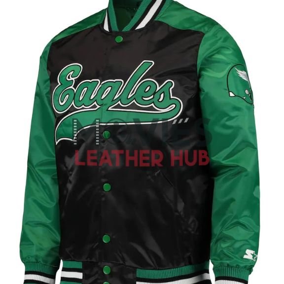 Philadelphia Eagles The Tradition II Full-Snap Team Satin Jacket