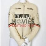 Vintage Ferrari Michael Schumacher Leather Jacket front