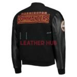 Washington Commanders Black Letterman Jacket