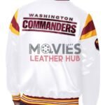 Washington Commanders Midweight White Satin Jacket