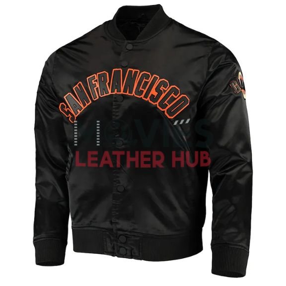 Wordmark San Francisco Giants Black Satin Jacket