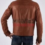 Zephyr Tan Leather Biker Jacket