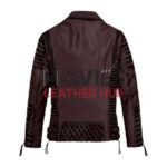 Charles Burnt Wine Leather Jacket