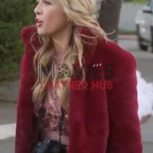 Natalie Hall A Very Charming Christmas Town Sherpa Red Jacket