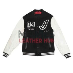 04 BBC Black and White Varsity Jacket