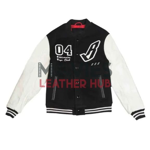 04 BBC Black and White Varsity Jacket